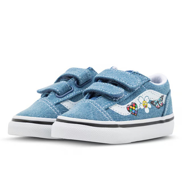 Vans Old Skool V Toddlers Denim - Navy / True White