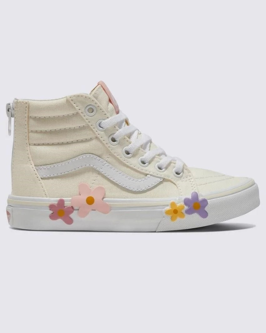 Vans Sk8-Hi Zip Kids Flower Egret