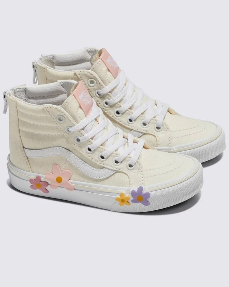 Vans Sk8-Hi Zip Kids Flower Egret