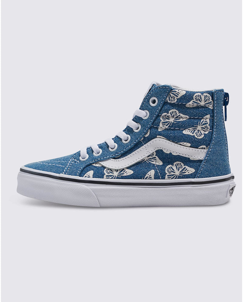 Vans Sk8-Hi Zip Kids Denim - Navy / True White