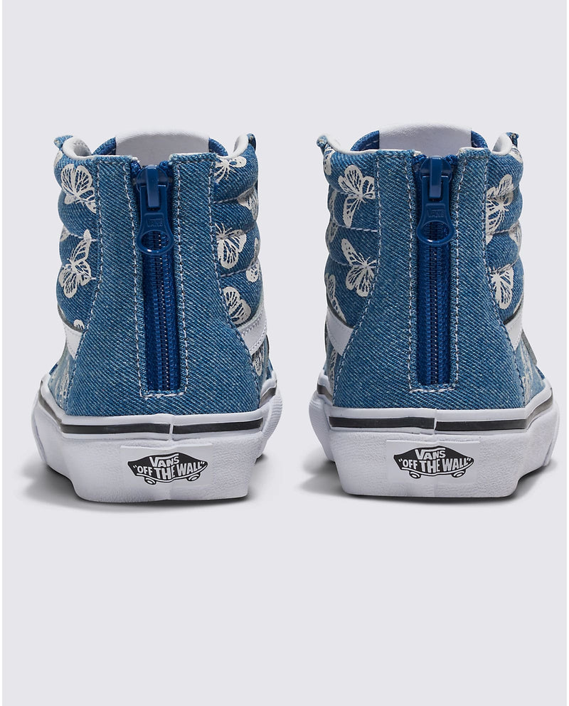 Vans Sk8-Hi Zip Kids Denim - Navy / True White