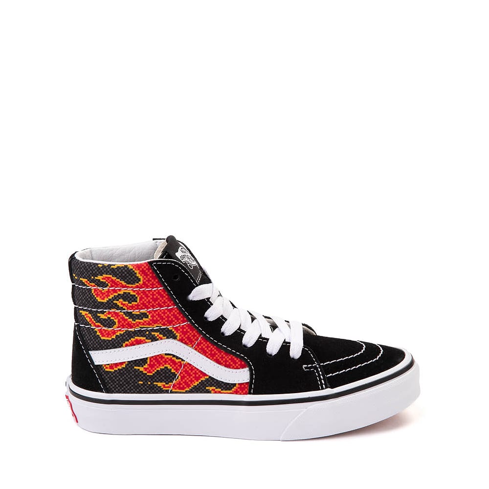 Vans Sk8-Hi Kids Pixel Flame - Black / Red