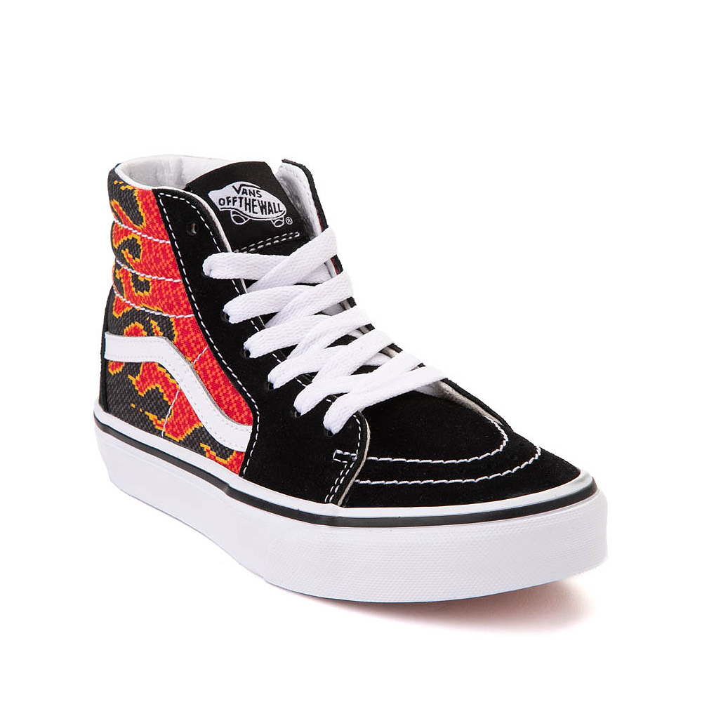 Vans Sk8-Hi Kids Pixel Flame - Black / Red