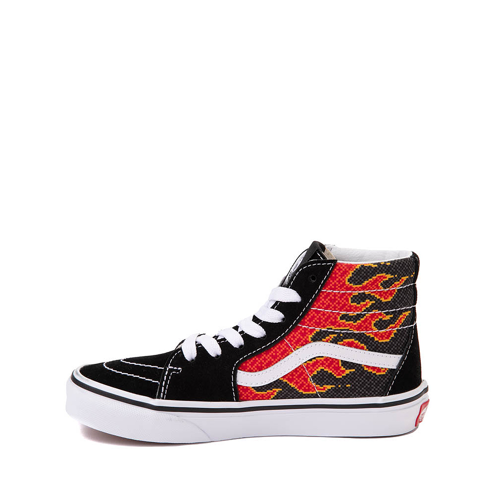 Vans Sk8-Hi Kids Pixel Flame - Black / Red