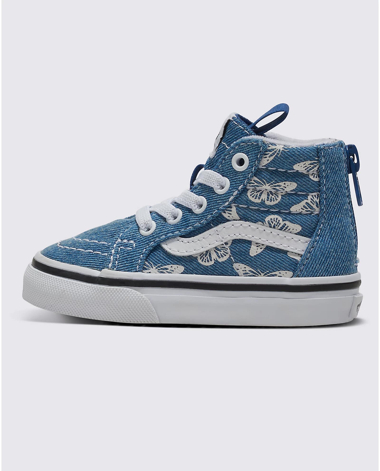 Vans Sk8-Hi Zip Toddlers Denim Navy / True White