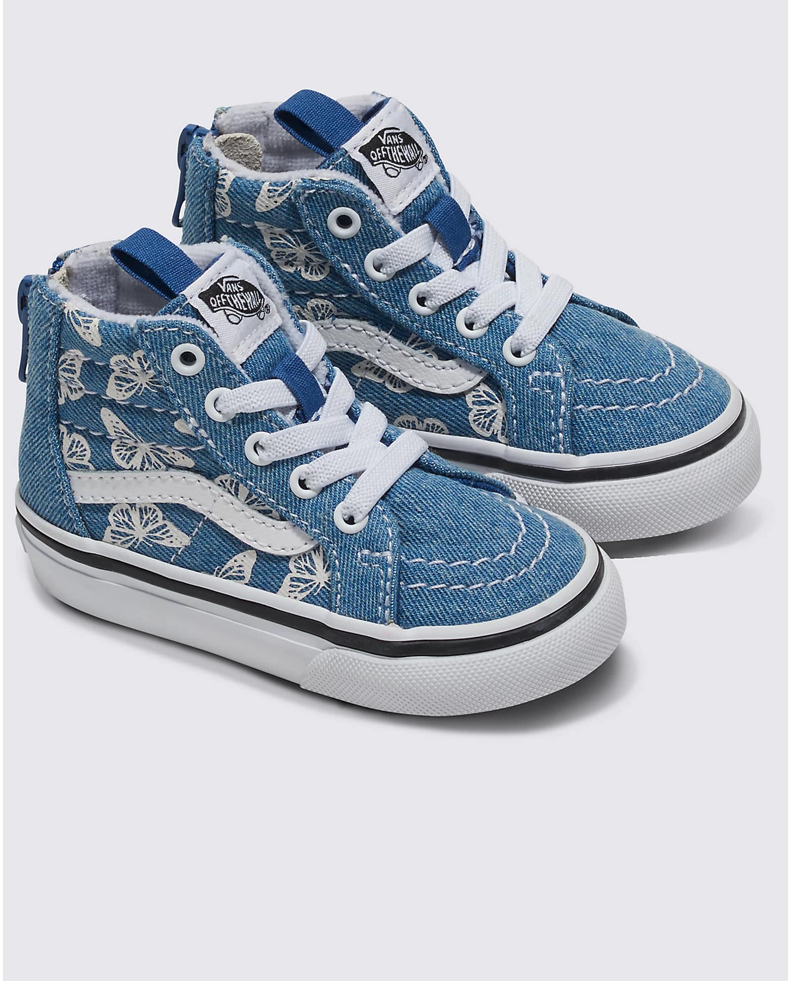 Vans Sk8-Hi Zip Toddlers Denim Navy / True White
