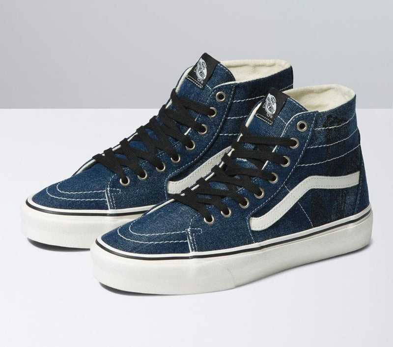 Vans Sk8-Hi Tapered Denim Embroidery Navy / White