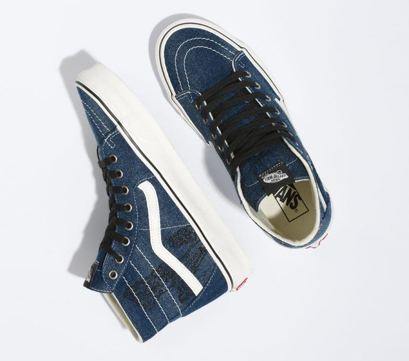 Vans Sk8-Hi Tapered Denim Embroidery Navy / White