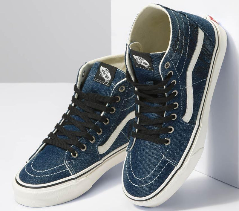 Vans Sk8-Hi Tapered Denim Embroidery Navy / White