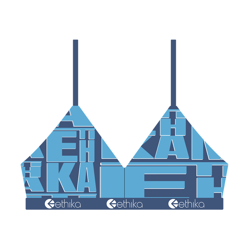 Ethika Womens Stacked V-Neck Bra