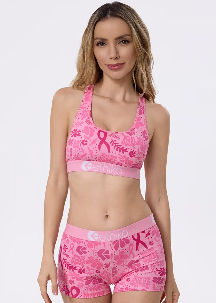 Ethika Womens Courageous Blooms Sports Bra