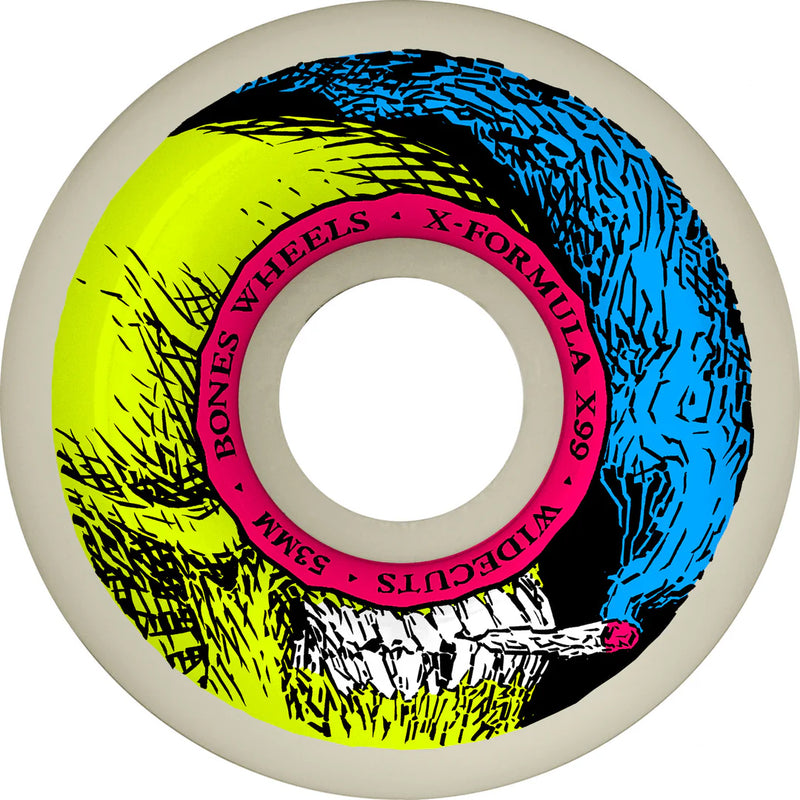 Bones Wheels X-Formula Smokin Skull V6 Wide-Cut 99A 53mm