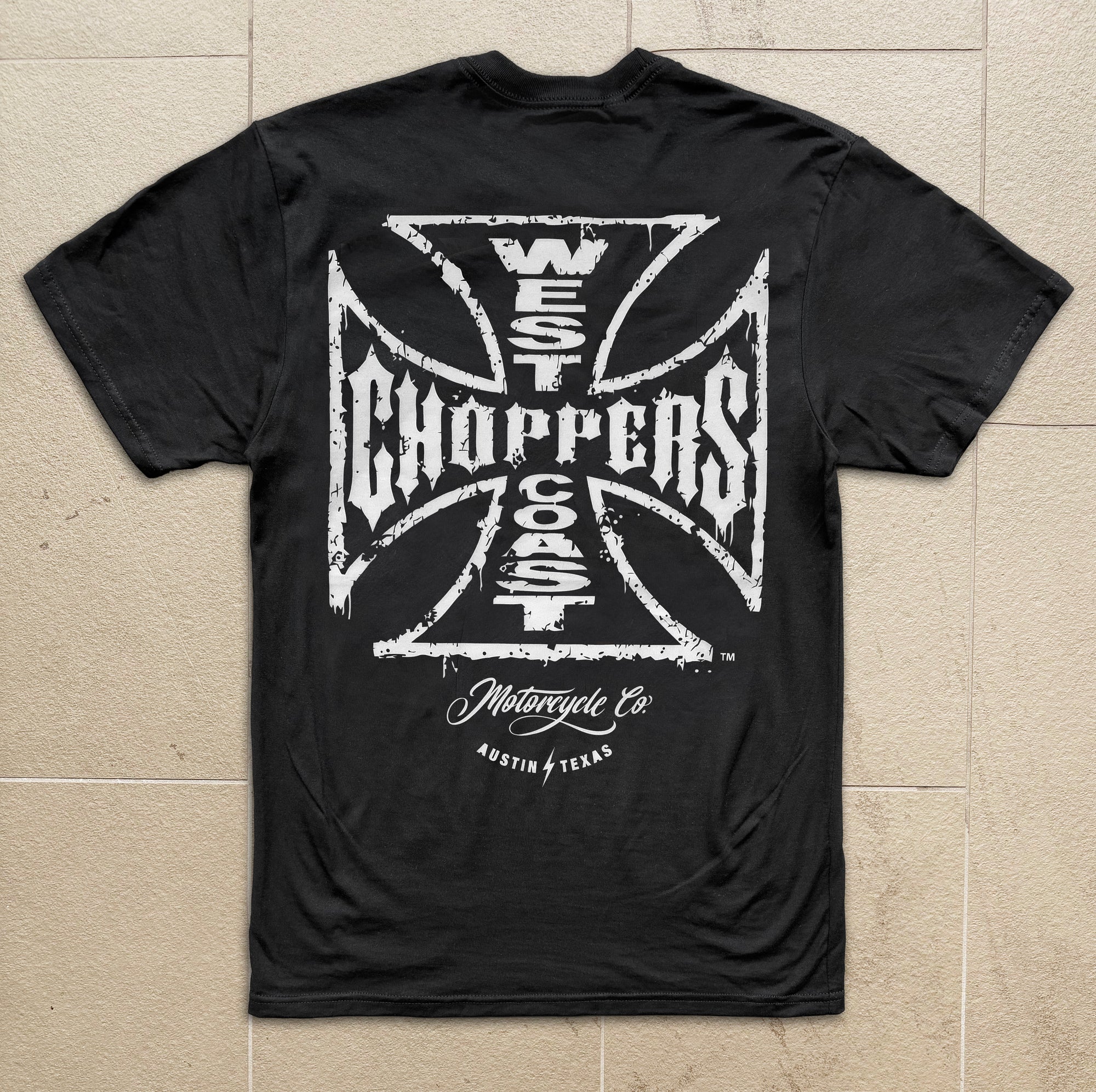 West Coast Choppers Weathered Cross - Black