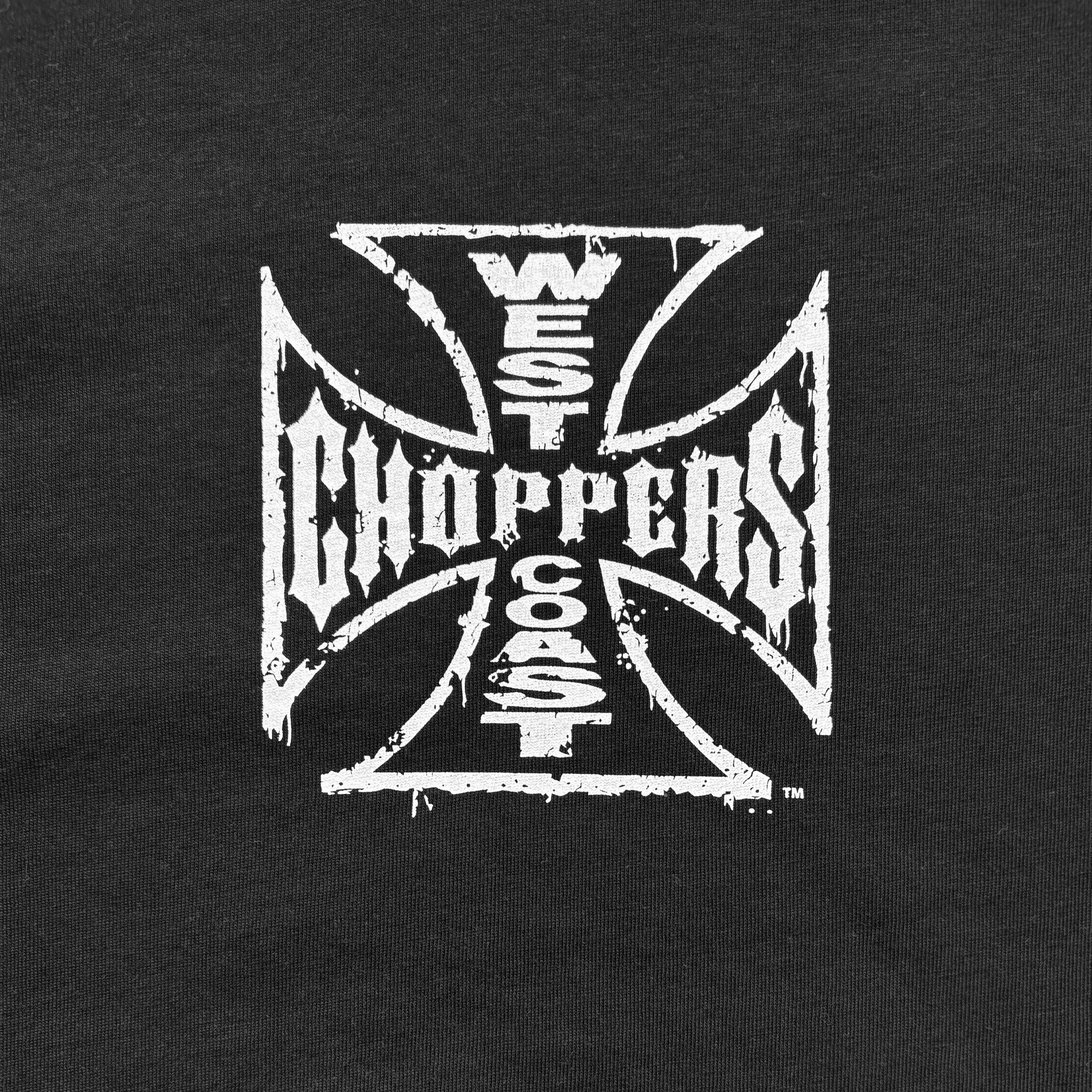 West Coast Choppers Weathered Cross - Black