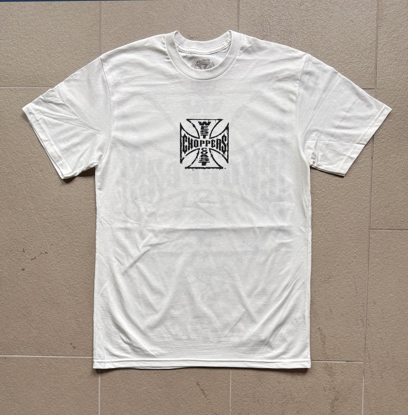 West Coast Choppers Weathered Cross - White