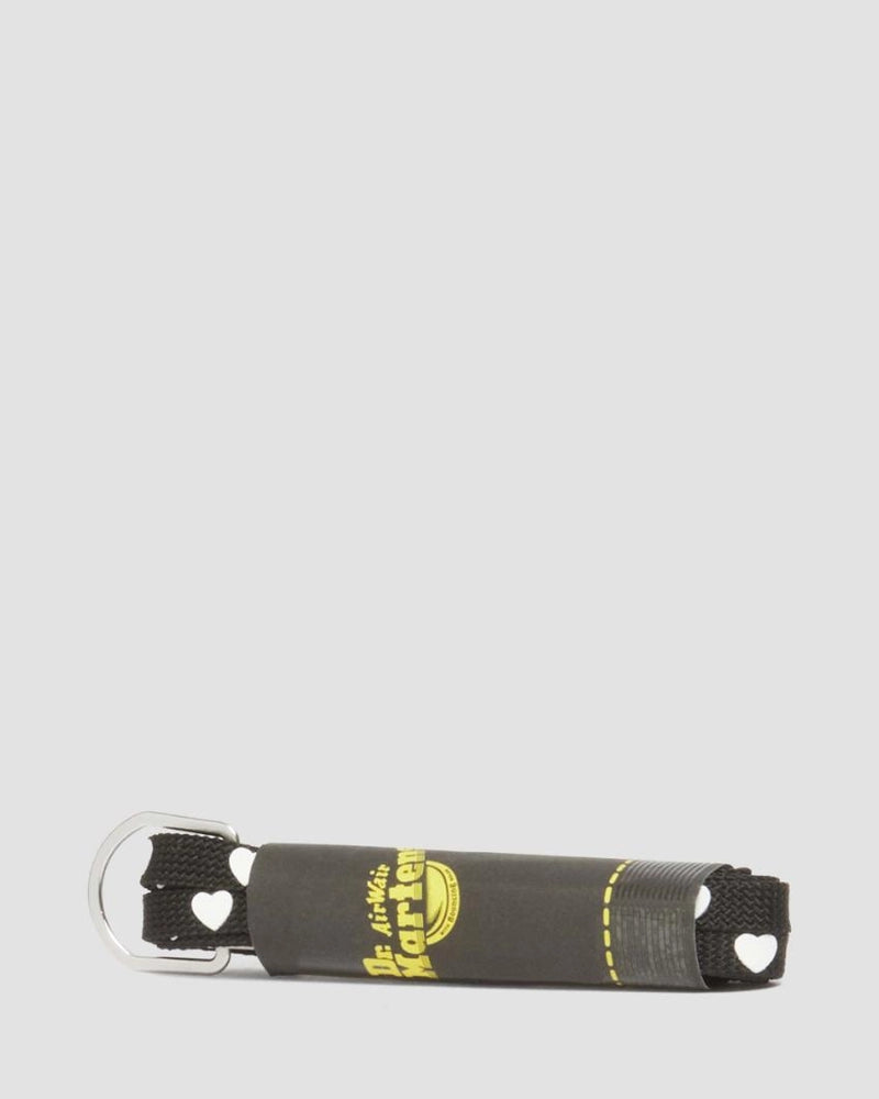 Dr. Martens 140cm (8-10 Eye) Flat Heart Laces - Black Polyester