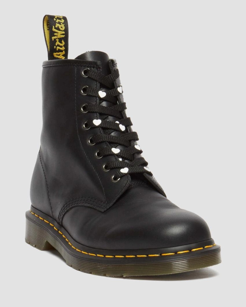 Dr. Martens 140cm (8-10 Eye) Flat Heart Laces - Black Polyester