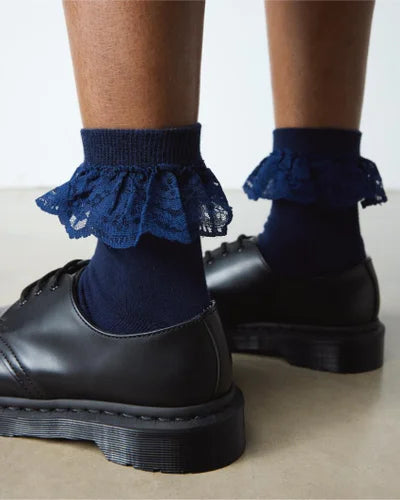 Dr Martens Frill Sock Organic Cotton Blend - Midnight Blue