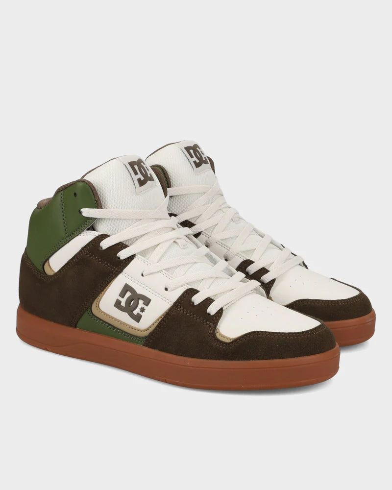 DC Cure Hi Top - Brown/Olive/Off White