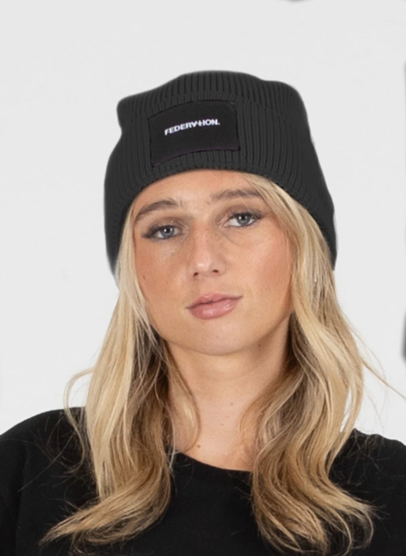 Federation Badge Beanie - Charcoal
