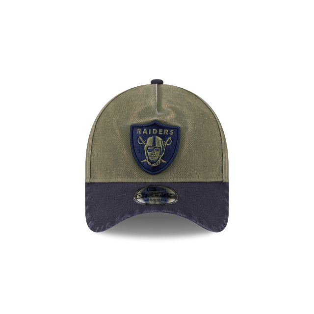 New Era Las Vegas Raiders New Olive Navy Washed 9FORTY A-Frame Snapback