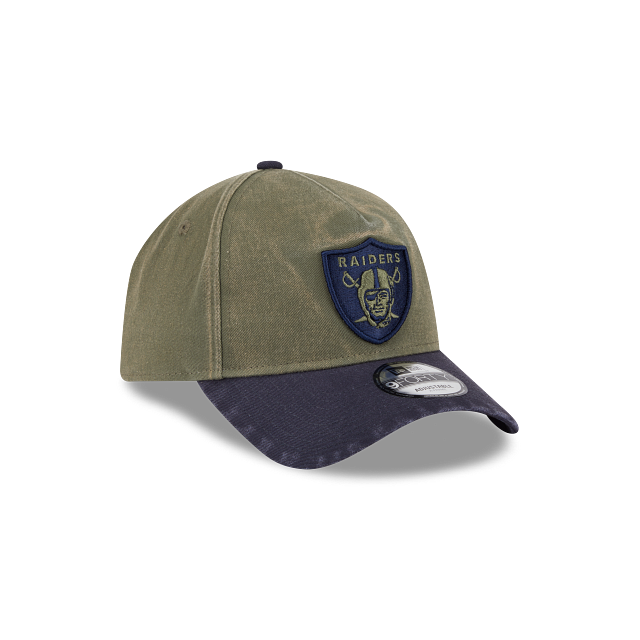 New Era Las Vegas Raiders New Olive Navy Washed 9FORTY A-Frame Snapback
