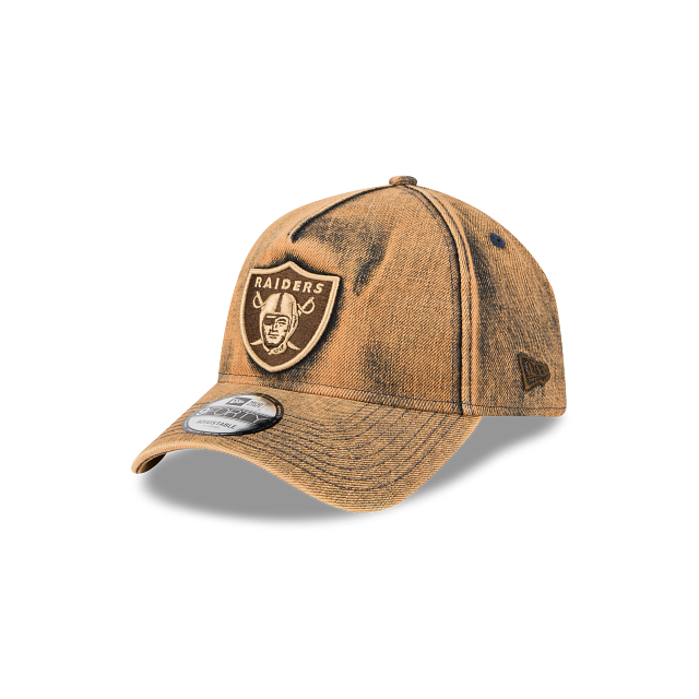 New Era Las Vegas Raiders Mud Denim Overwash XBR 9FORTY A-Frame Snapback