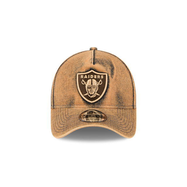 New Era Las Vegas Raiders Mud Denim Overwash XBR 9FORTY A-Frame Snapback