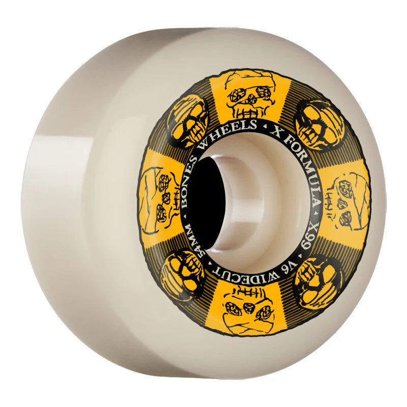 Bones Wheels X-Formula- V6 Wide-Cut 99A - Black & Gold 56mm