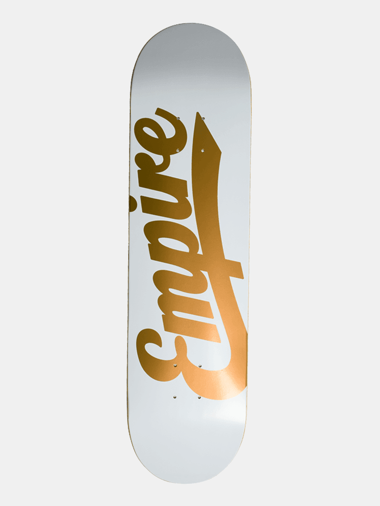 Empire Logo Hit Deck - White / Gold-Decks-Empire Skate