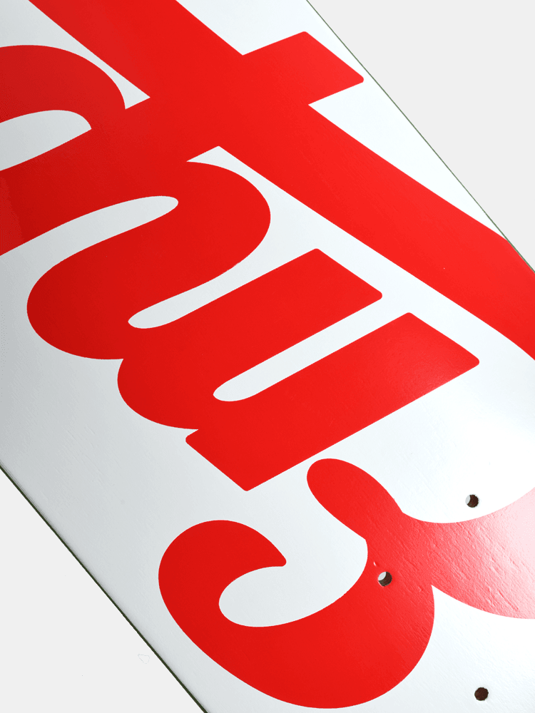 Empire Logo Hit Deck - White / Red-Decks-Empire Skate