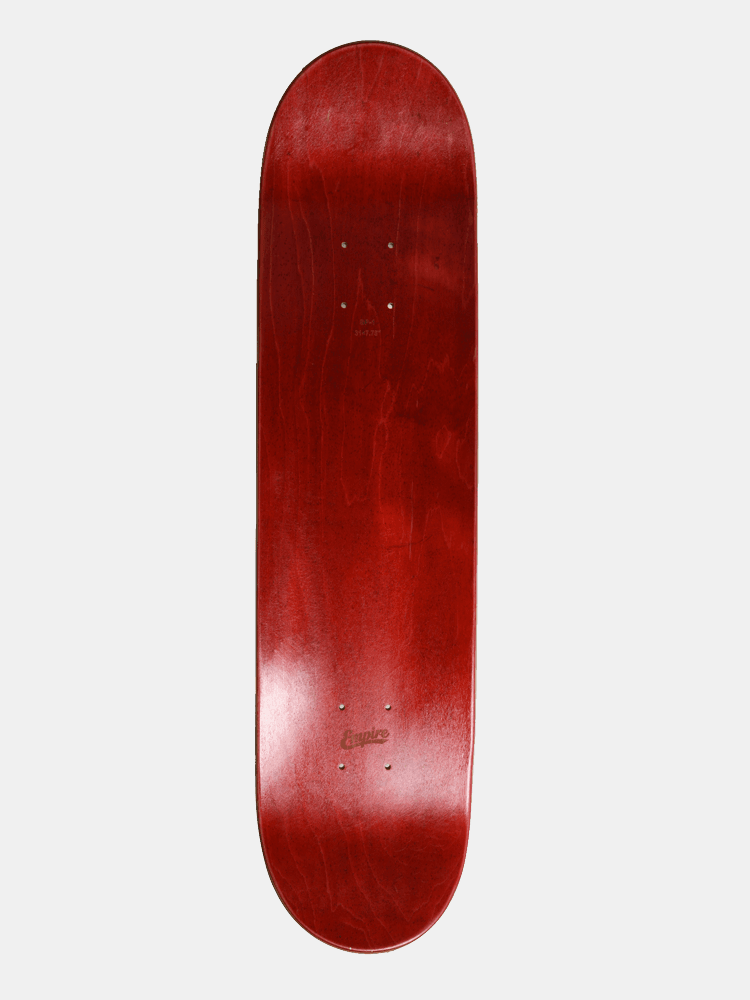 Empire Logo Hit Deck - White / Red-Decks-Empire Skate