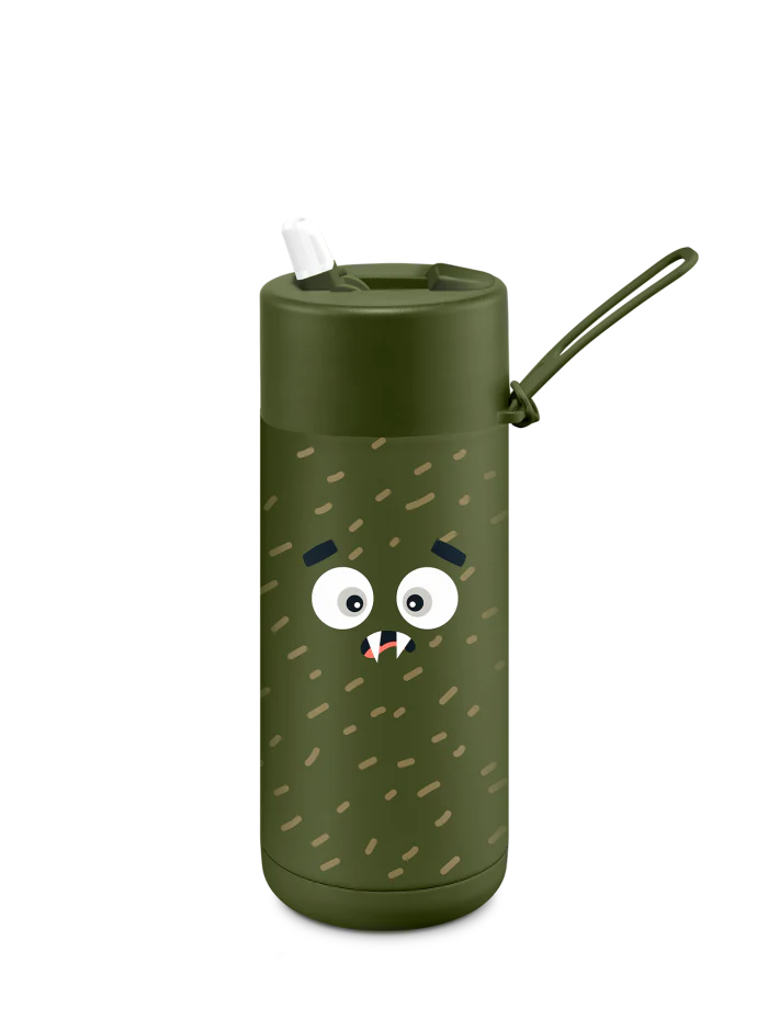 Frank Green Scout Khaki Franksters Ceramic Reusable Bottle with Flip Straw Lid - 475ml (16oz)