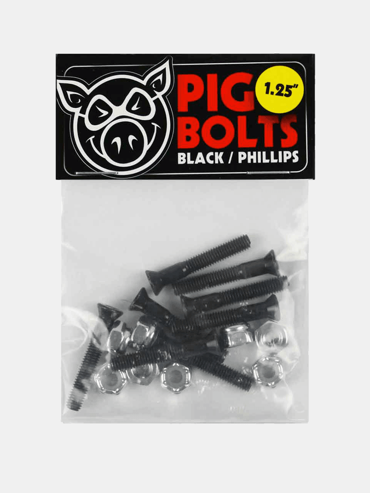 Pig Wheels Hardware 1.25" Phillips Bolts - Black - Empire Skate NZ