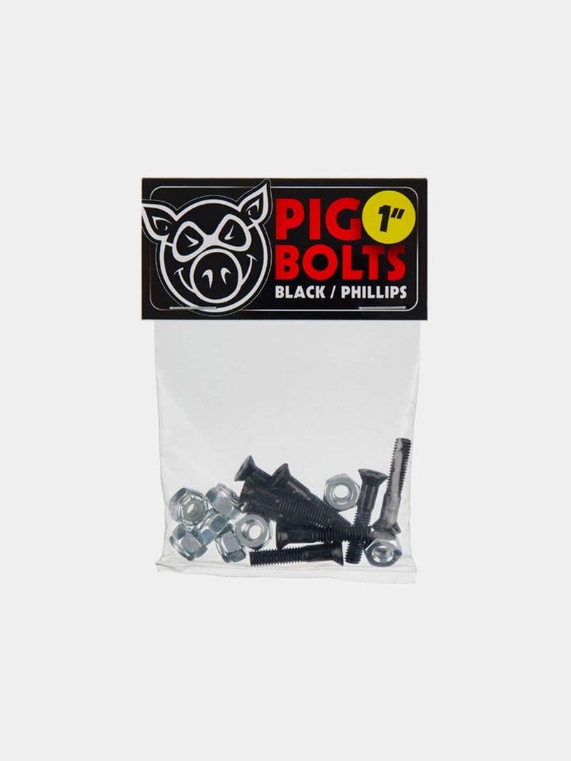 Pig Wheels Hardware 1" Phillips Bolts - Black - Empire Skate NZ
