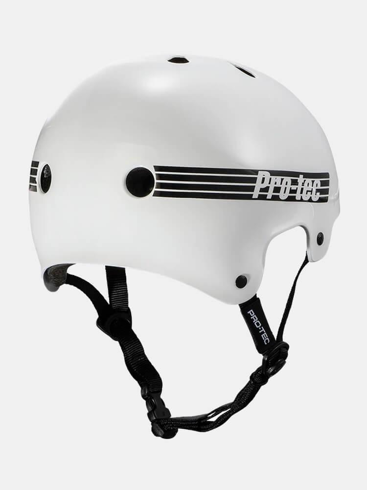 Protec Old School Certified Helmet - Gloss White - Empire Skate NZ