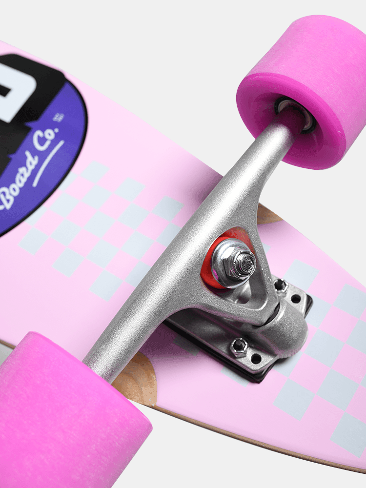 Rad Pintail Mini Checker Stripe Complete - Pink / Black - Empire Skate NZ