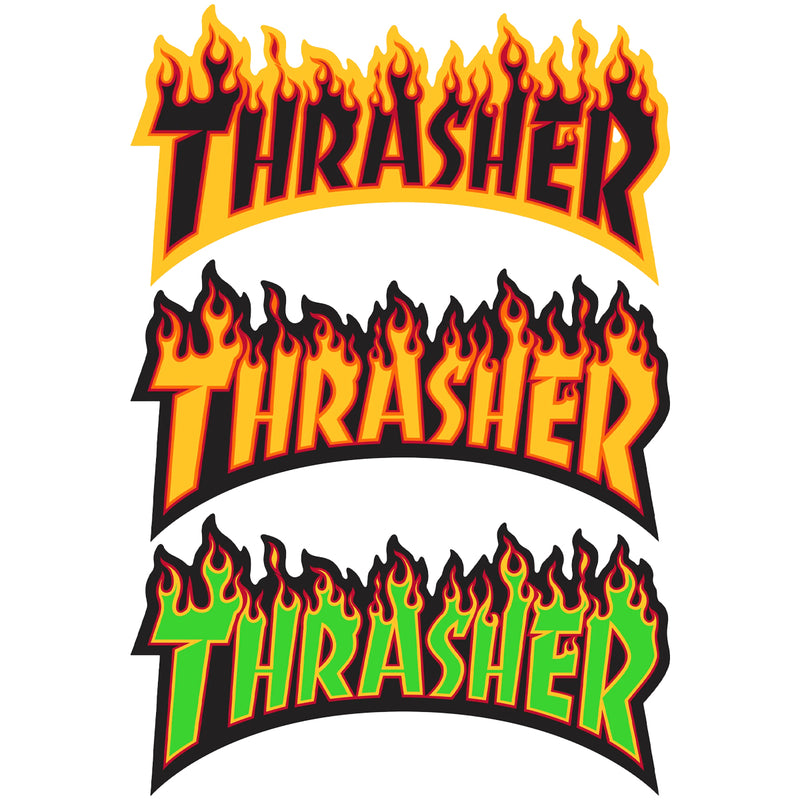 Thrasher Flame Logo Sticker Medium