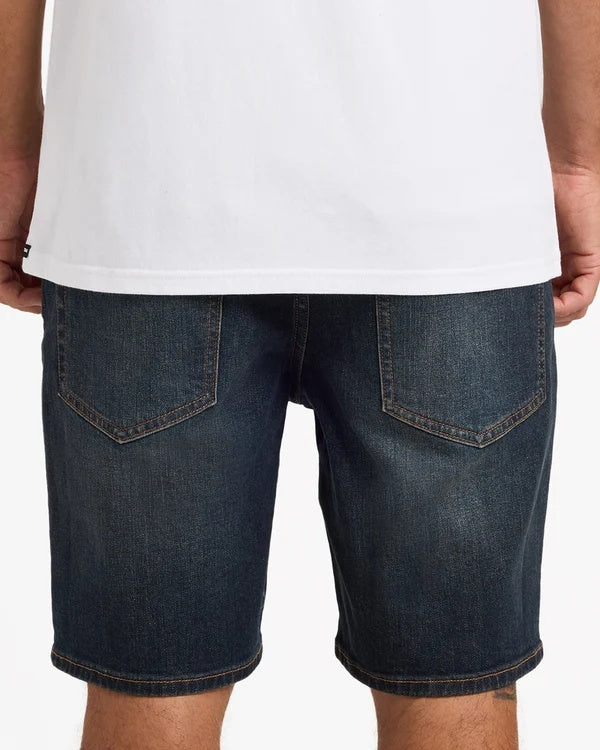 Volcom Solver Denim Shorts - New Vintage Blue