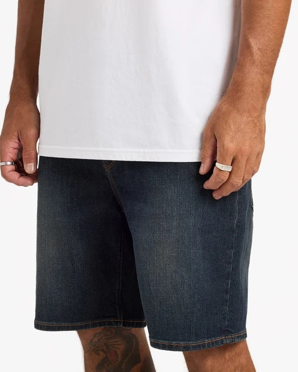 Volcom Solver Denim Shorts - New Vintage Blue