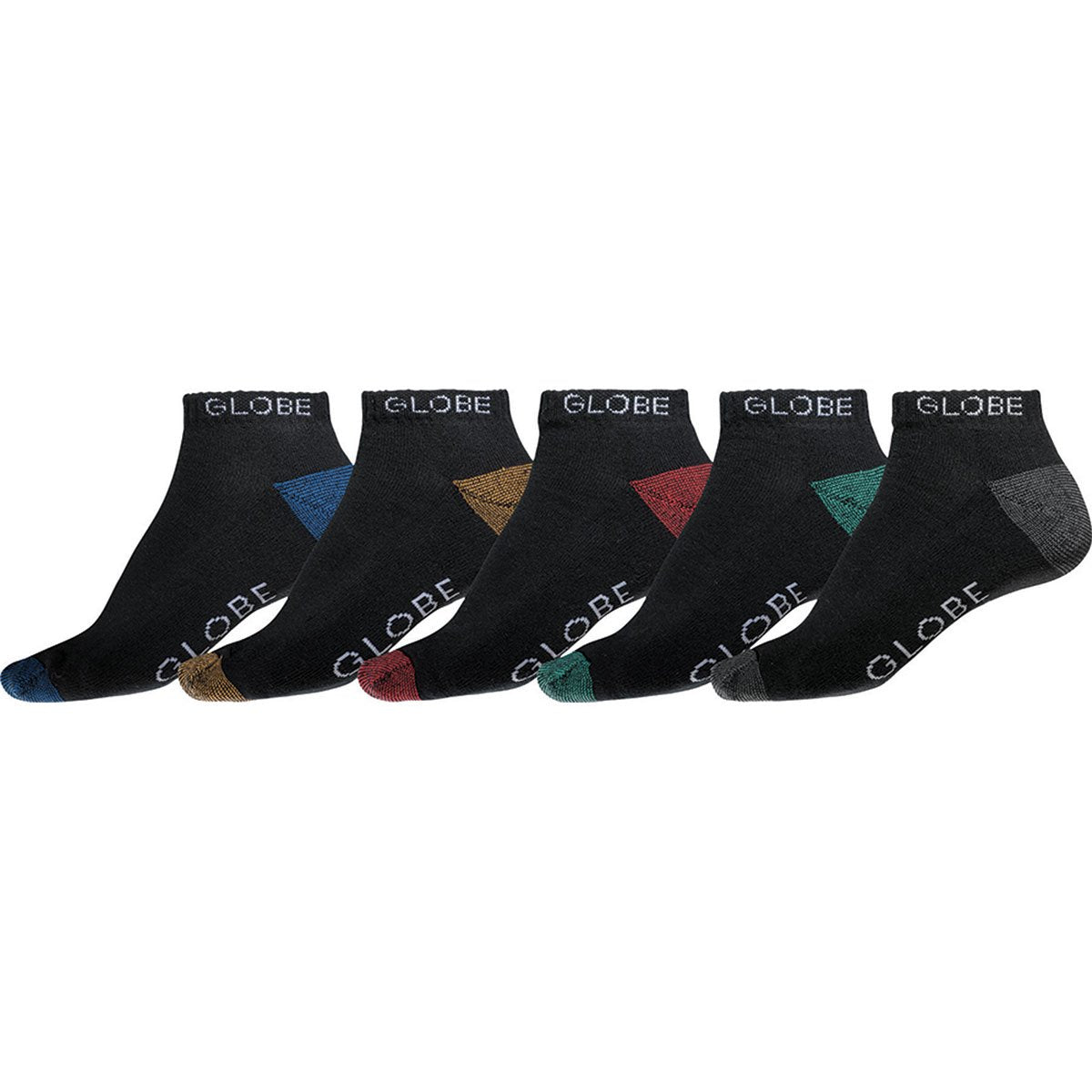 Globe Ingles Ankle Sock 5 Pack