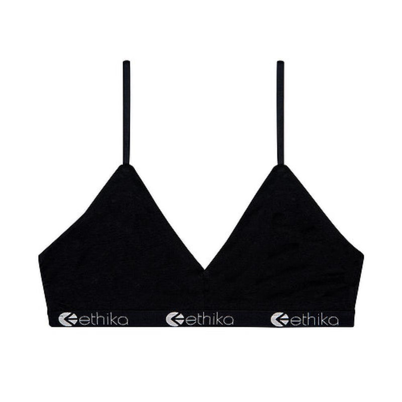 Ethika Womens Midnight Black V Neck Bra