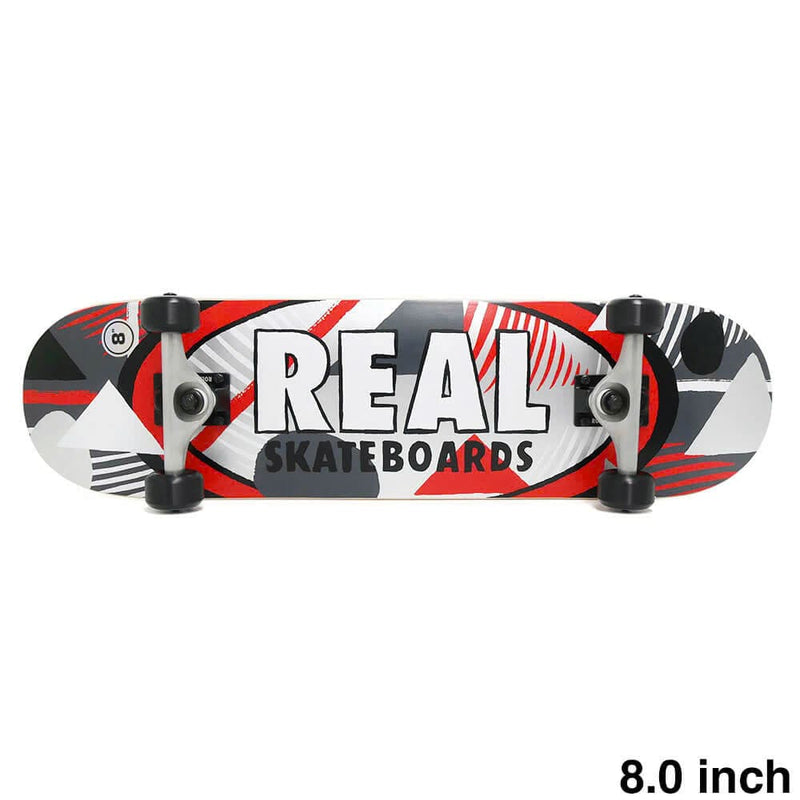 Real Hatched Oval 8.0" Complete Red