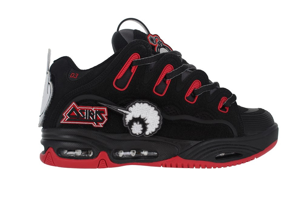 OSIRIS D3 2001 - BLACK/RED/VELCRO