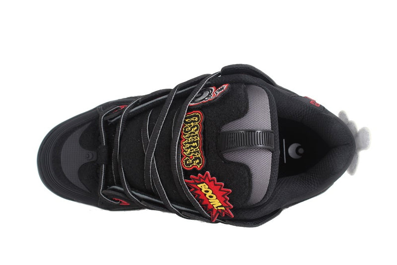 OSIRIS D3 2001 - BLACK/RED/VELCRO