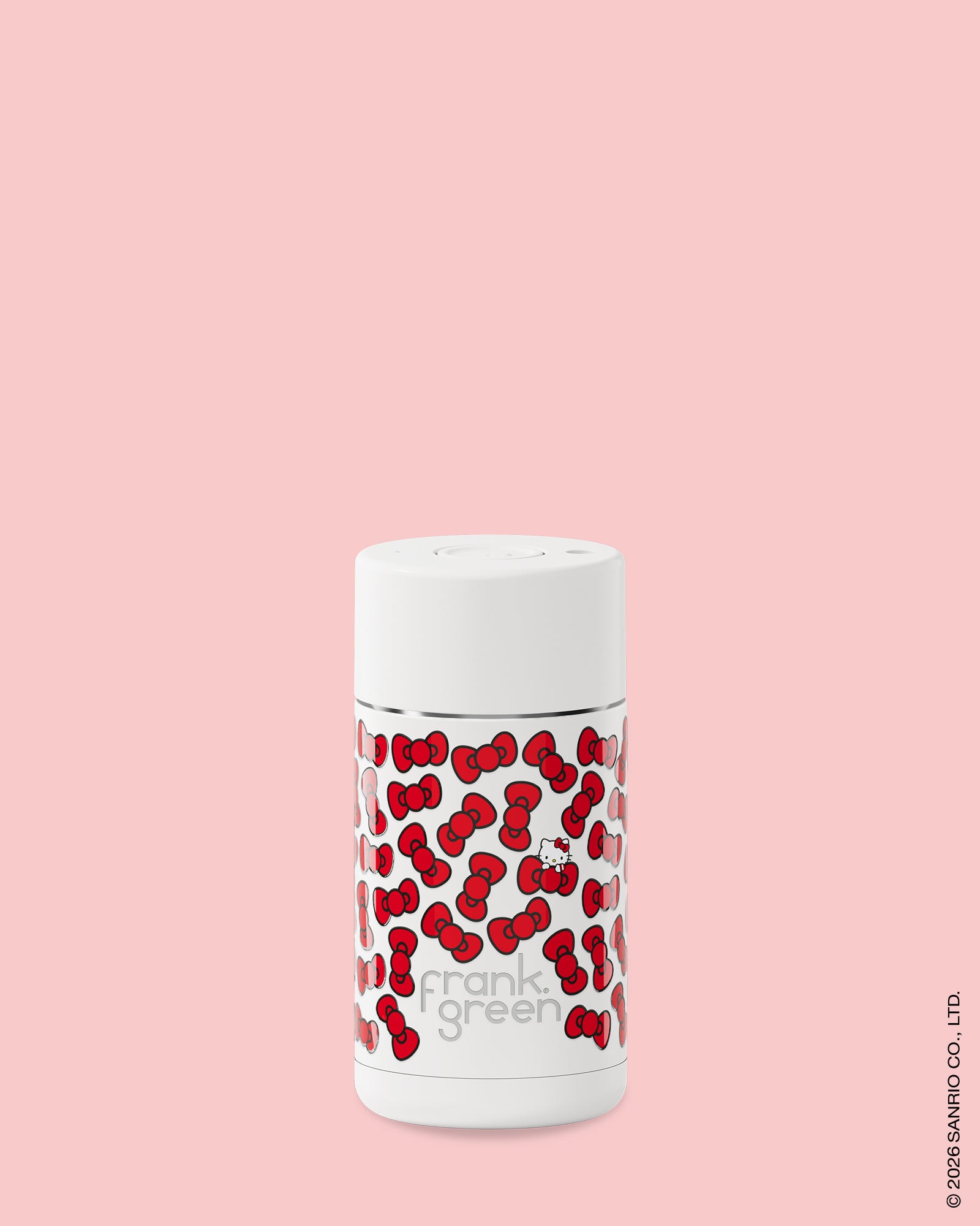 Frank Green Hello Kitty Bow Edition Ceramic Reusable Cup with Push Button Lid 355ml (12oz)