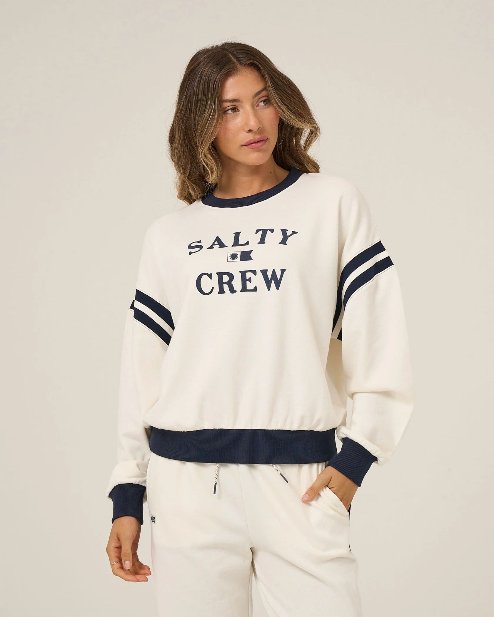 Salty Crew Maritime Womens Fleece Crew