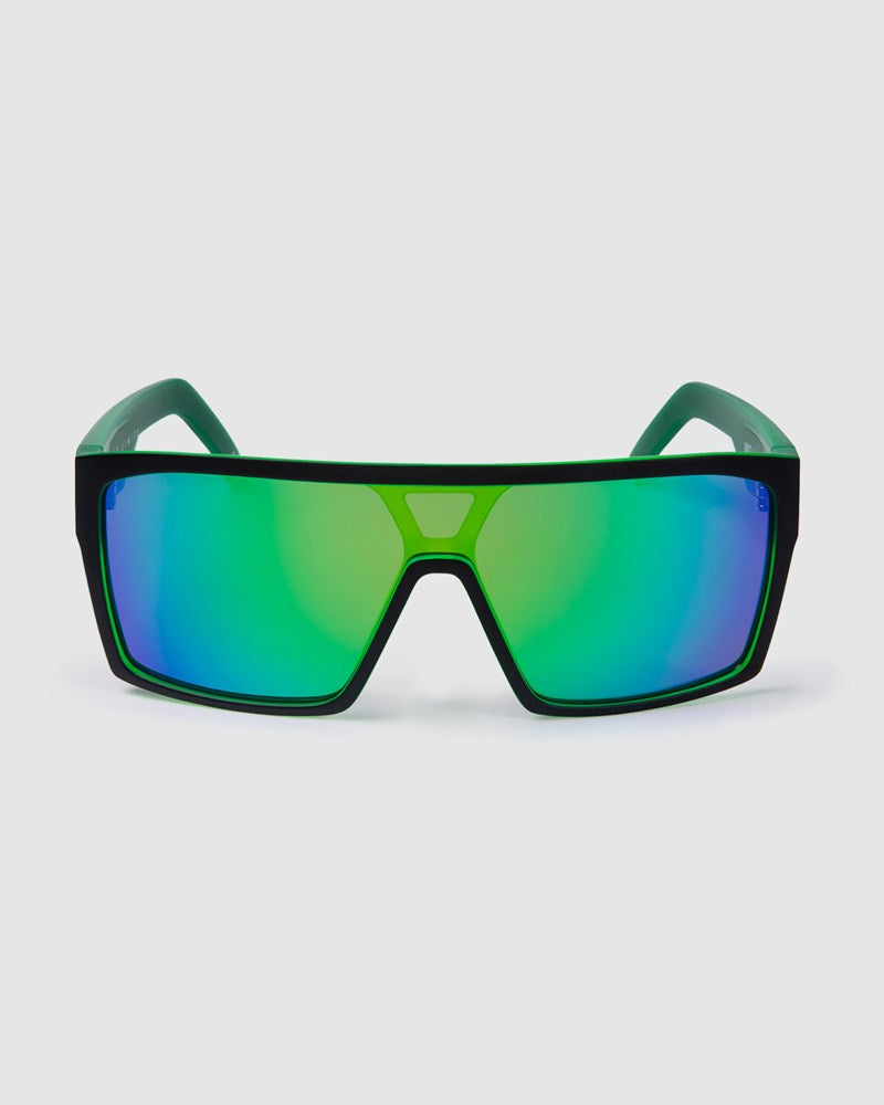 Unit Command Polarised Sunglasses - Matte Black / Green
