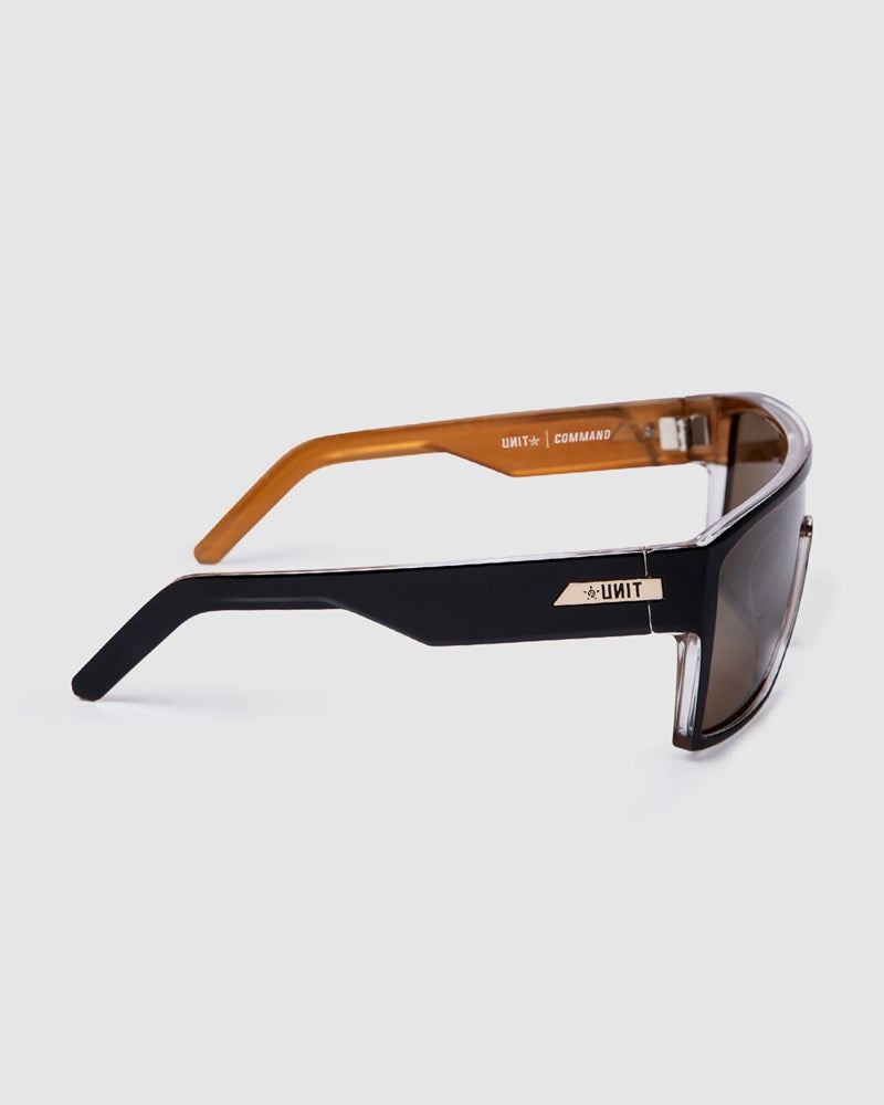 Unit Command Polarised Sunglasses - Black / Gold