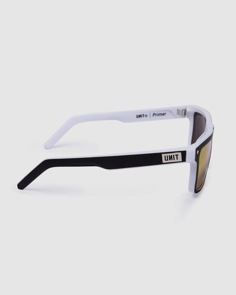 Unit Primer Polarised Sunglasses - Matte Black / White